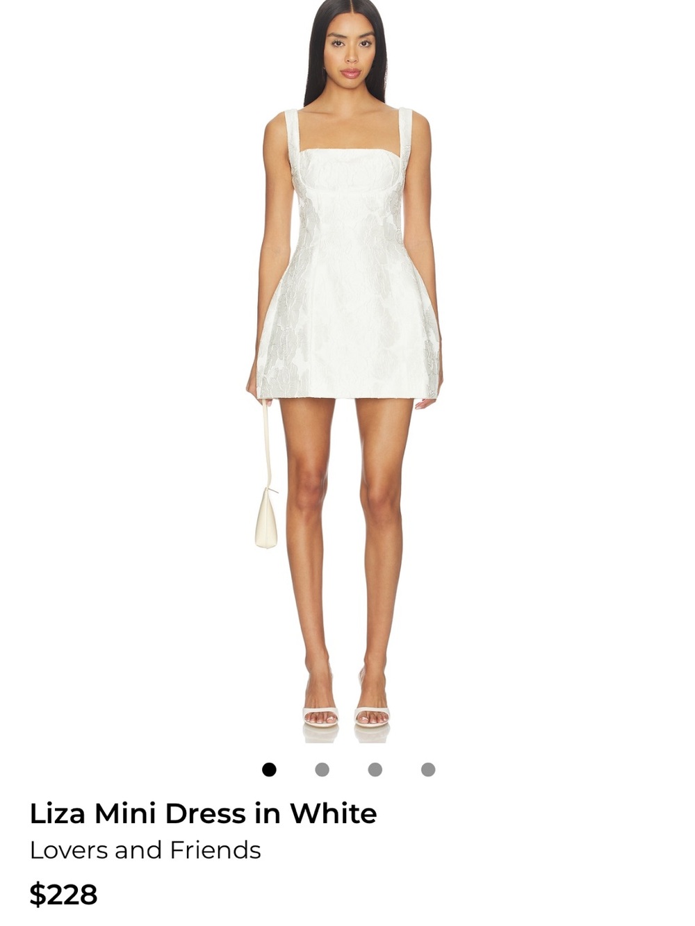 Lovers + Friends White Square-Neck Mini Dress
